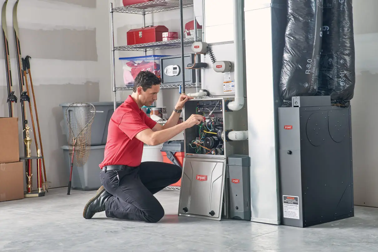 HVAC technician at work