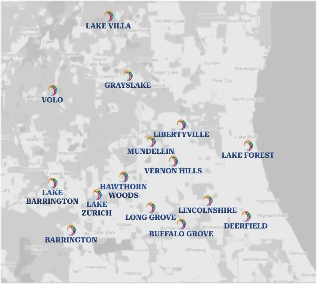 Areas We Serve map