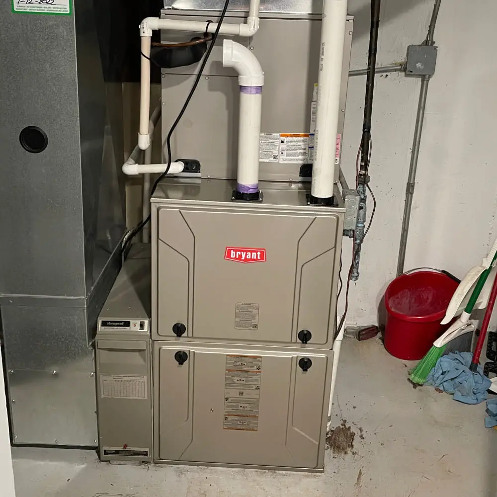 Full Bryant Infinity furnace installation