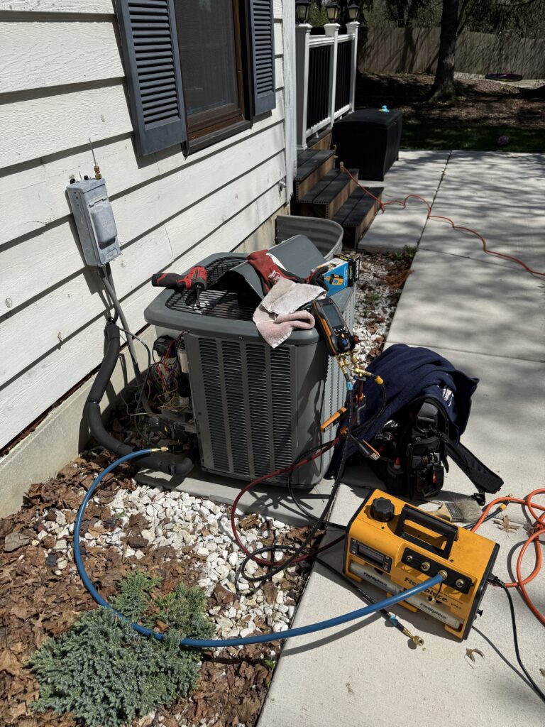 Amana AC refrigerant leak repair Vernon Hills IL